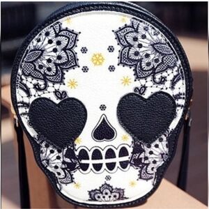 Skull Design Crossbody Purse